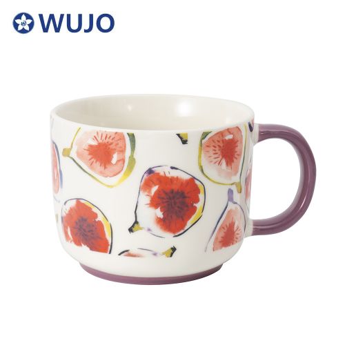 WUJO New Design Home Plate Dinnerware Sets Color Glazed Ceramic Dinner Sets