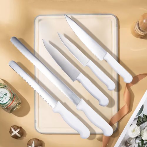 WUJO Kitchen Bread Paring Boning Butcher Cleaver Knife Set for Present Giveaways