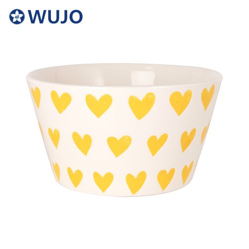 WUJO New Design Color Glazed Ceramic Pasta Bowl Large Ceramic Salad Bowl