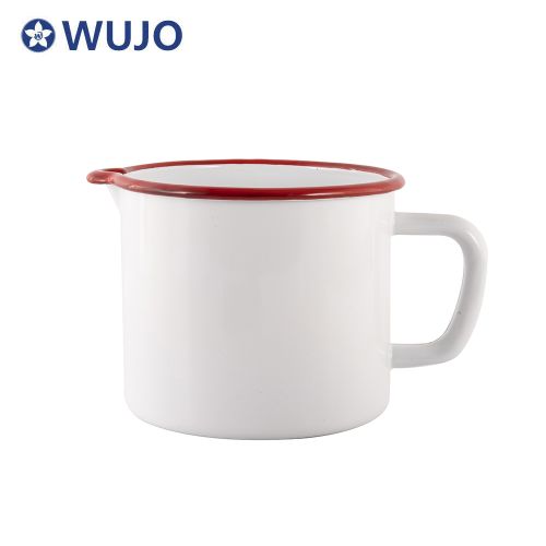 WUJO Best Selling Enamel Bowl Plate Mug Camping Enamel Tableware Set