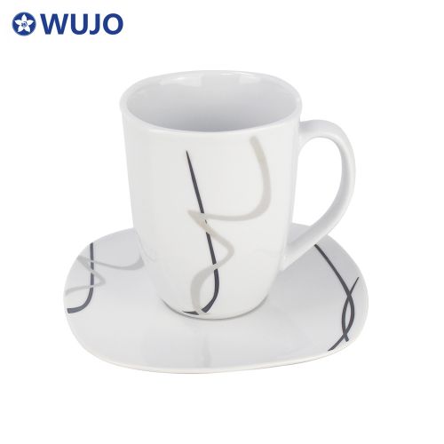 WUJO Wholesale Ceramic Dinner Sets Customized 20 pcs Square Porcelain Dinnerware Sets