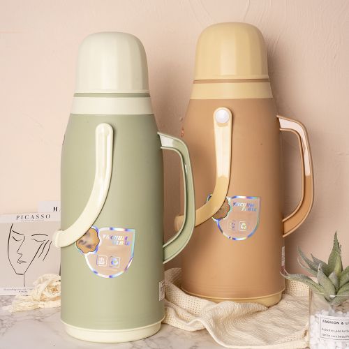 WUJO Glass Inner Plastic Body 2L 3.2L Cute design insulated Vacuum Flask Thermos Tea Pot for Hot Water