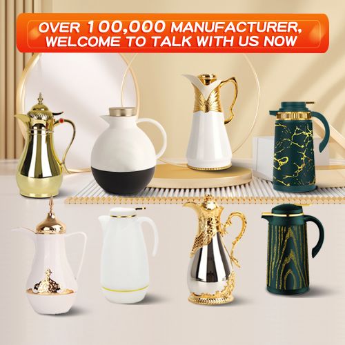 WUJO Luxury Coffee Pot Insulated Vacuum Flask Glass Inner Thermos Arabic Turkish Tea Set Coffee Pot Sets