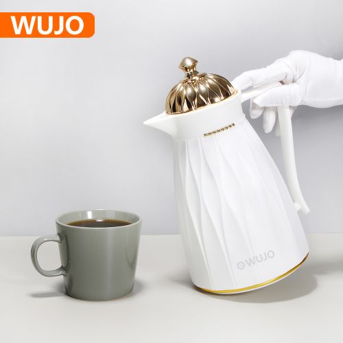 WUJO Luxury Middle East Morocco Hot Cold Thermal Thermos Arabian Vacuum Flask with Glass Liner