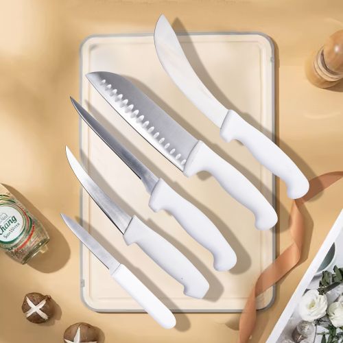 WUJO Dishwasher Safe Luxury Kitchen Black Painting Stainless Steel 6pcs Table Knives Set