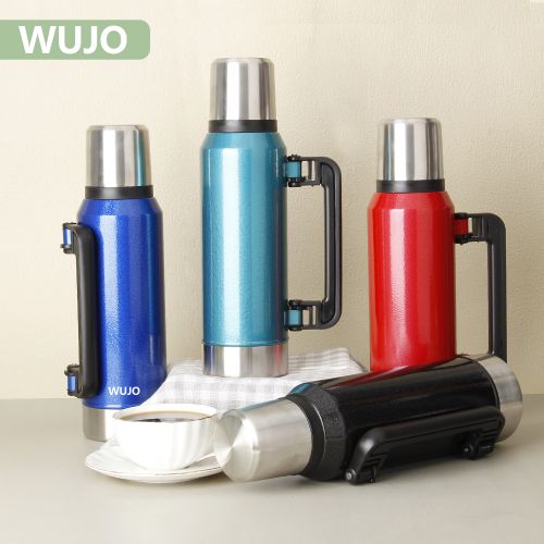 WUJO 304 Classic Camping Mate Double Wall Stainless Steel Thermos Termos Vacuum Flask