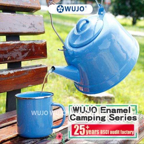 WUJO Western Enamel Dinner Sets for Camping