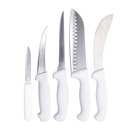 WUJO Dishwasher Safe Luxury Kitchen Black Painting Stainless Steel 6pcs Table Knives Set