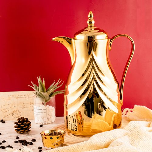 WUJO Luxury Coffee Pot Insulated Vacuum Flask Glass Inner Thermos Arabic Turkish Tea Set Coffee Pot Sets