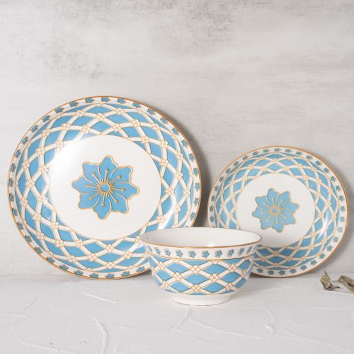 WUJO New Arabic Style Ceramic Dinner Plate Sets Porcelain Dinnerware Sets