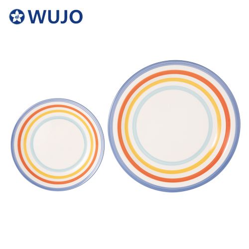 WUJO South America Stoneware Dinnerware Sets 16 pcs Ceramic Dinner Sets