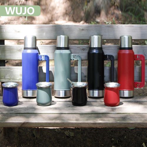 WUJO 304 Classic Camping Mate Double Wall Stainless Steel Thermos Termos Vacuum Flask