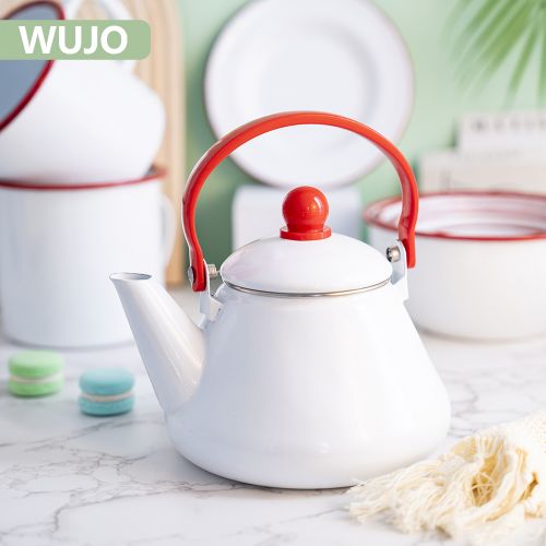 WUJO Best Selling Enamel Bowl Plate Mug Camping Enamel Tableware Set