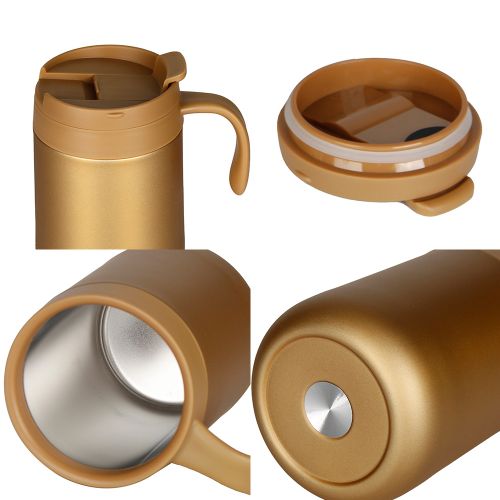 WUJO 350ml 500ml Double Wall Stainless Steel Termo De Agua Vacuum Insulated Travel Mug Coffee Tea Thermal Cup With Lid