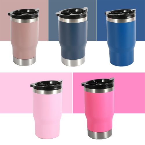 WUJO 30 Oz Car Cup Insulated 20Oz Stainless Steel Tumbler Travel Flask Mug With Leakproof Lid 2 Straw