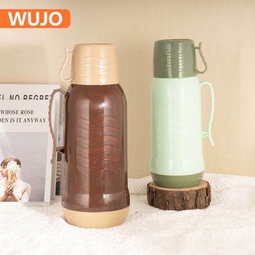 WUJO 1.0L 1.8L Vacuum Flasks Glass Refill Thermal Water Bottle Travel Thermos For Coffee Or Water