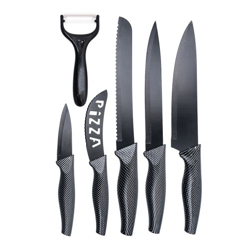 WUJO Stainless Steel Chef Knife Set with Steak Fruits Bread Knives Utilities