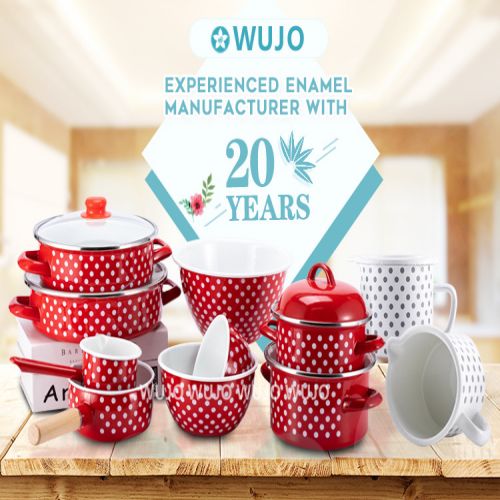 WUJO  Enamel Juego de Ollas de Cocina for Home Kitchen Promotion