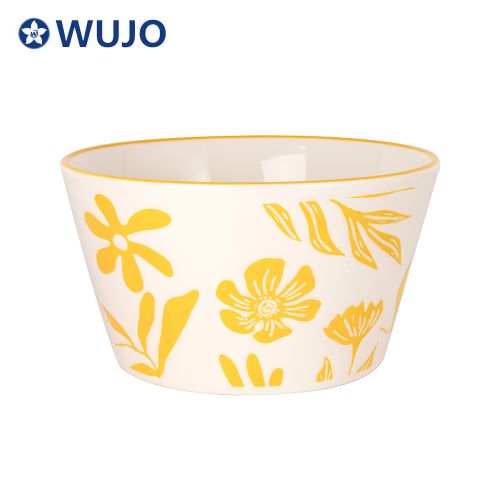 WUJO New Design Color Glazed Ceramic Pasta Bowl Large Ceramic Salad Bowl